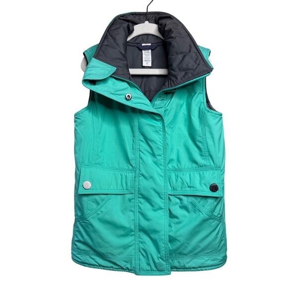 Ivivva Other - IVIVVA Lululemon Reversible Quilted Vest Girls 6 Teal Gray Snap Pockets